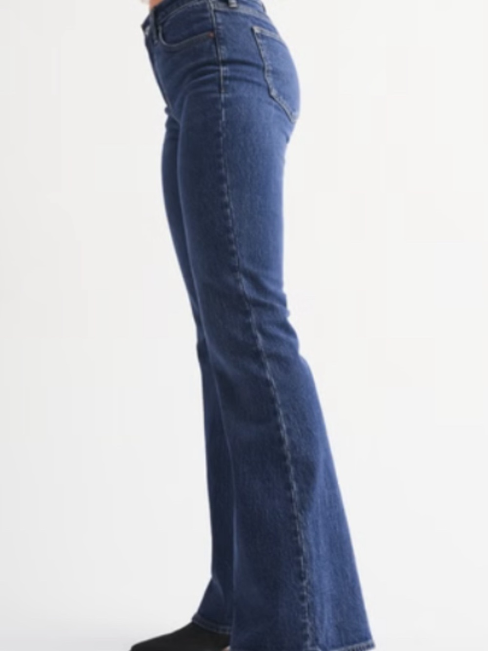 Abercrombie & Fitch High Rise Flare Jean Dark Wash 27 R - Picture 5 of 6